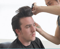 image of a person getting his hair cut